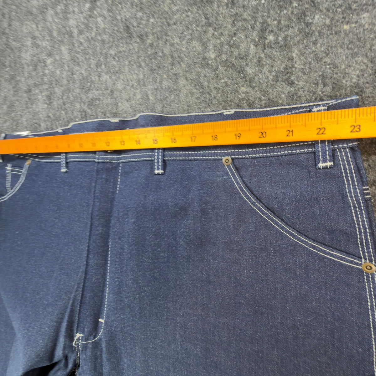 KEY Vintage 90s Dungaree Jeans Mens 46x29 USA Made Blue Denim NWT 1-402-41