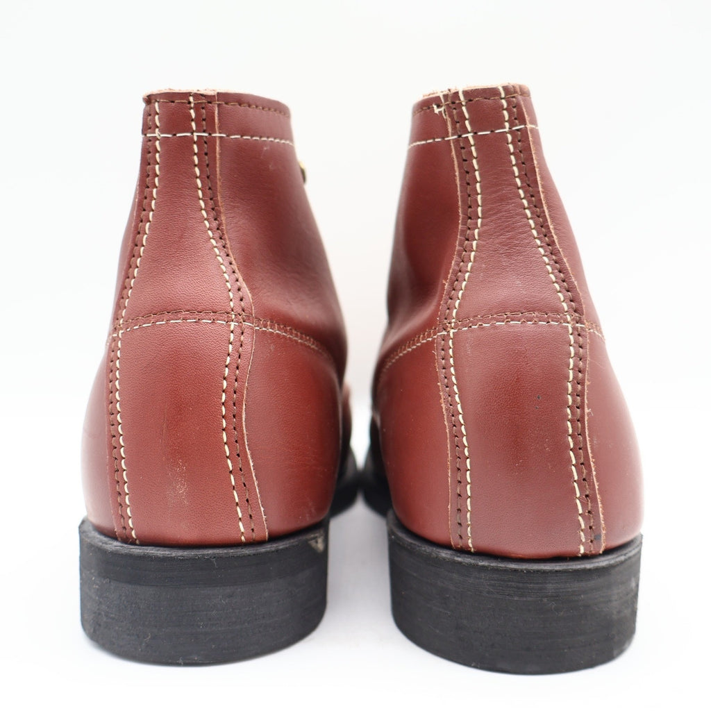 Carolina Work Boots Mens 9.5 D Vintage Made in USA Redwood Leather Stock 348 NEW