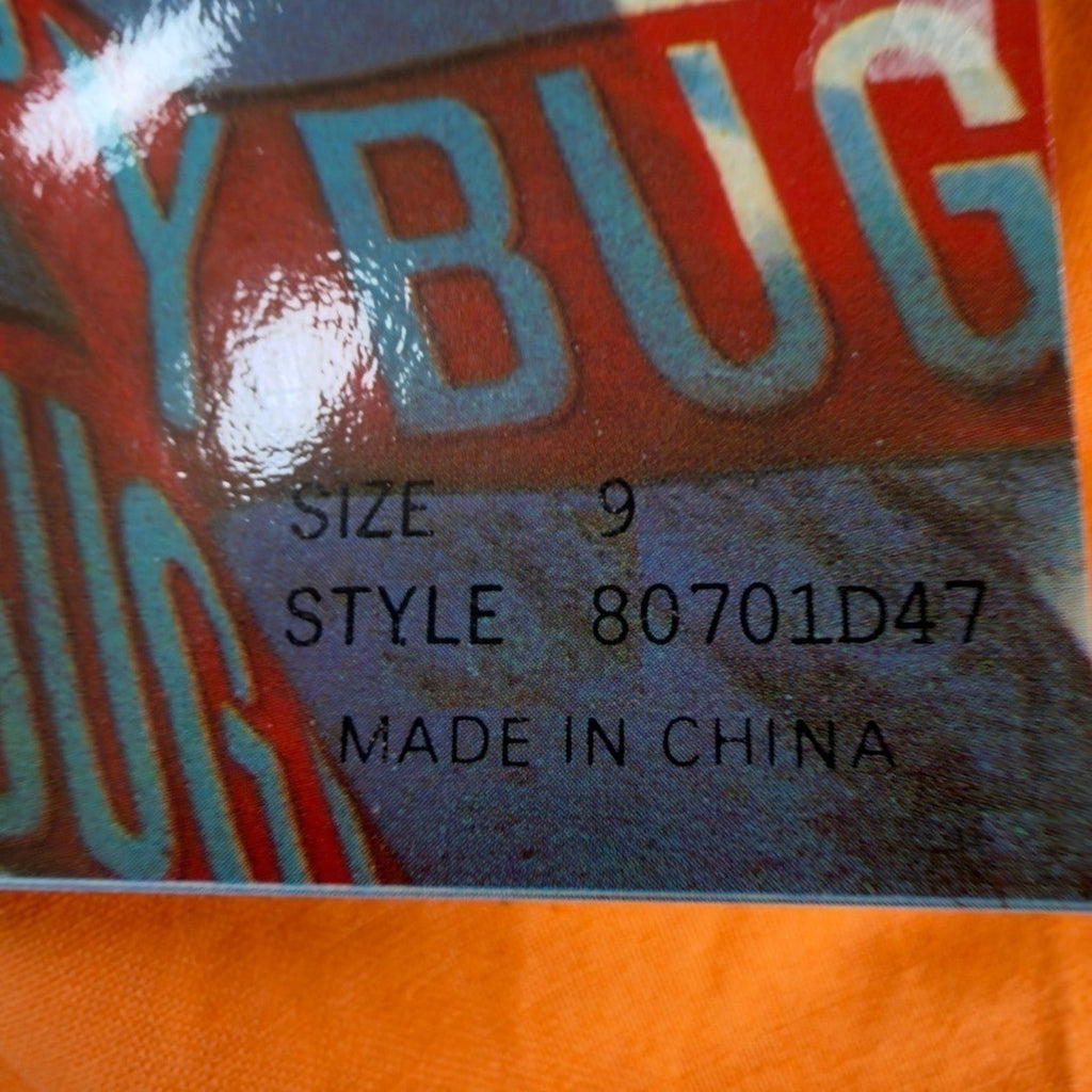 Bugle Boy Vintage 90s Shorts Boys 9 Neon Orange Cotton Elastic Waist NOS - take2supply