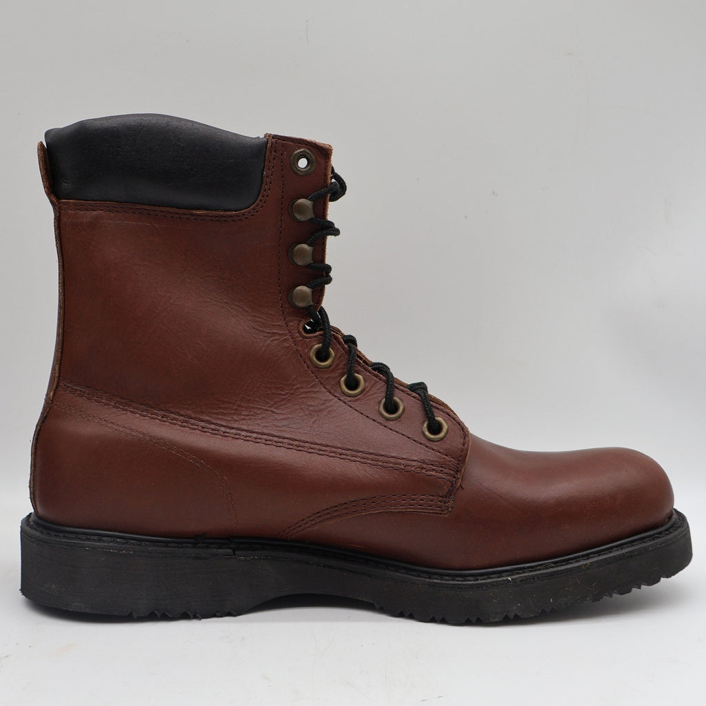 Carolina Work Boots Mens 11 D Vintage Brown Leather Made in USA Stock 895 Y2K