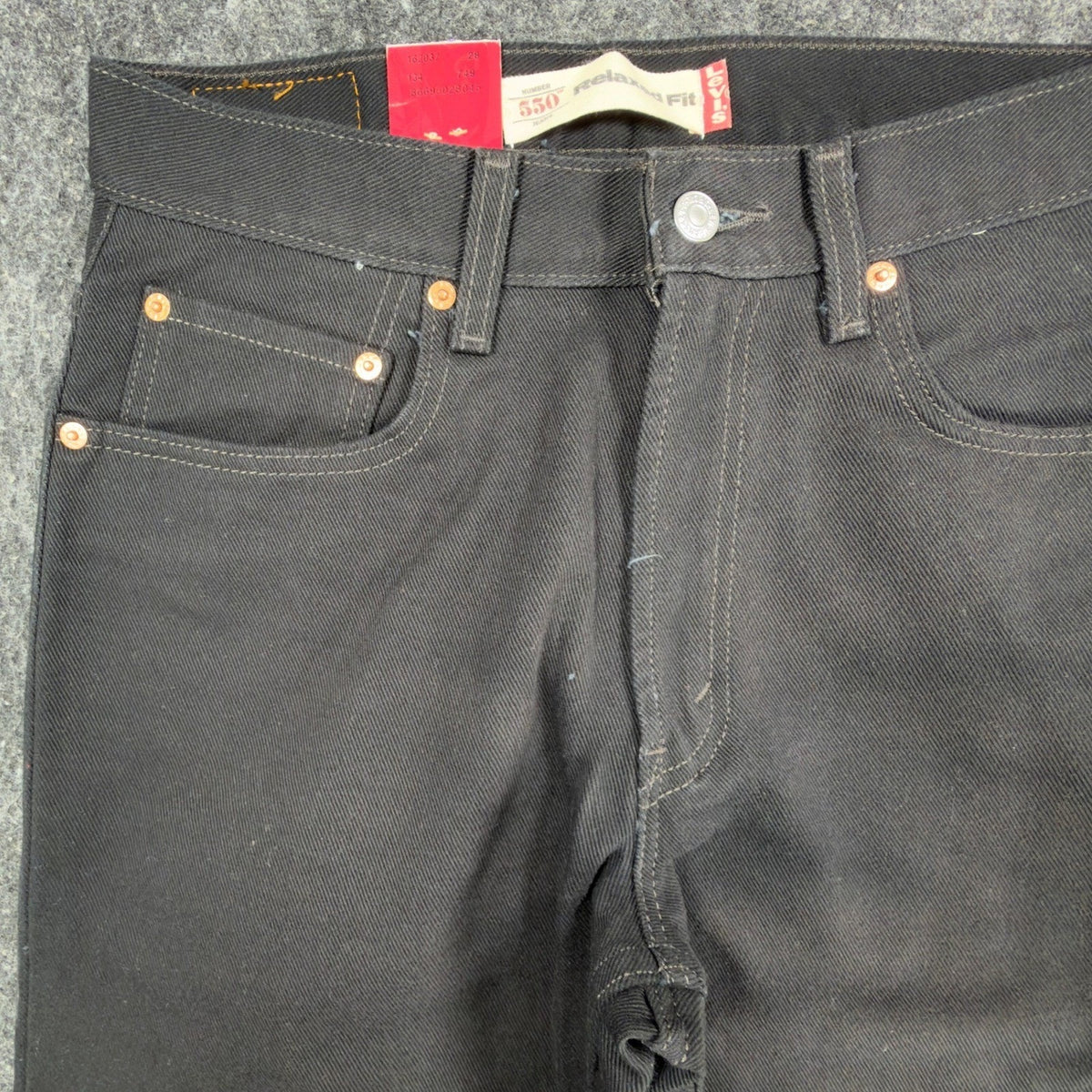 Levi's Y2K 550 Relaxed Fit Jeans Boys 30x30 Black Cotton Denim NWT