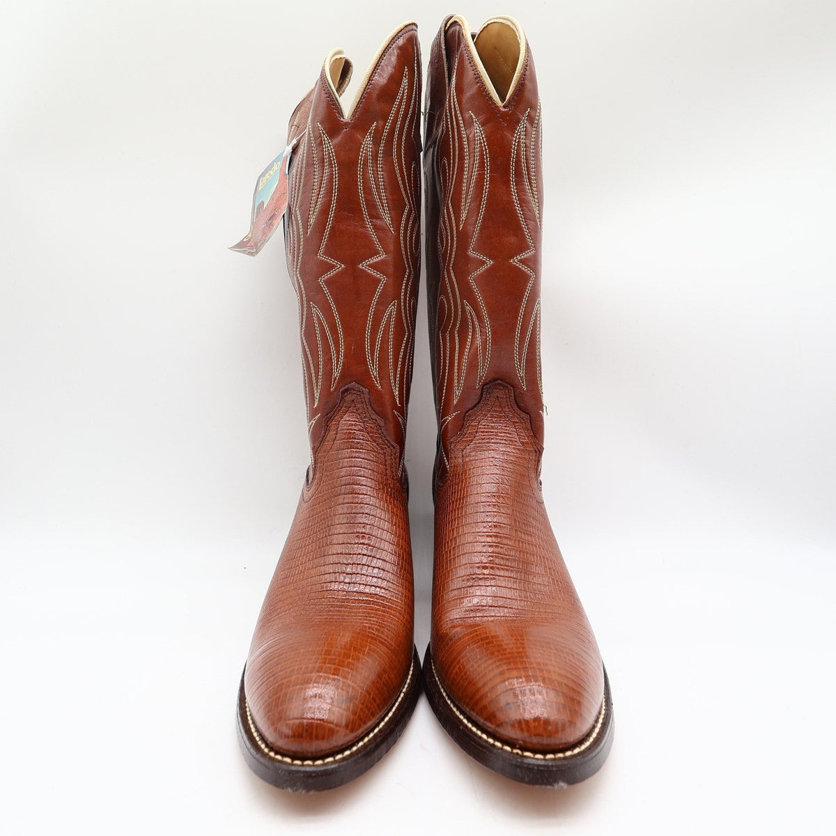 Laredo Vintage 900 Western Boots Women 10 B Brown Lizard Print NWT Deadstock - take2supply