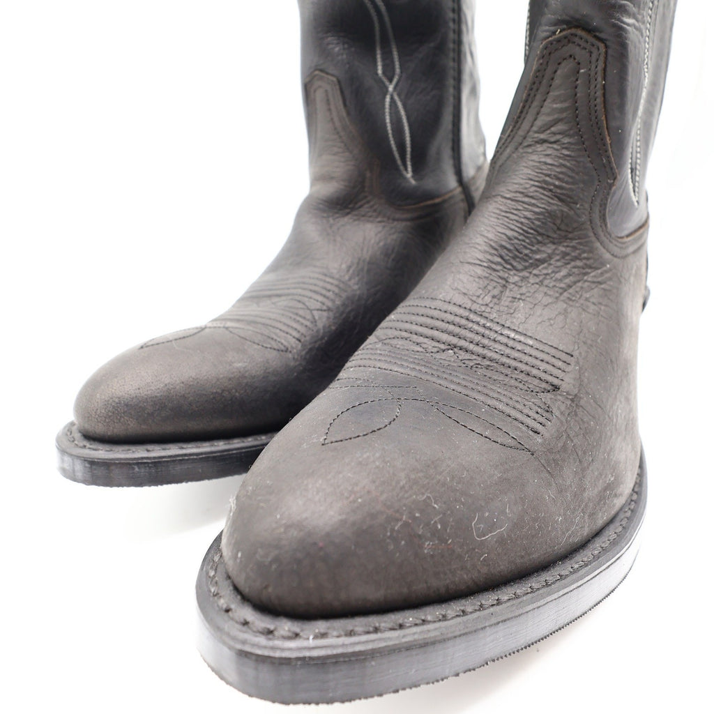 Double-H Western Cowboy Boots Mens 12EE Black Leather NWT Made in USA 3294
