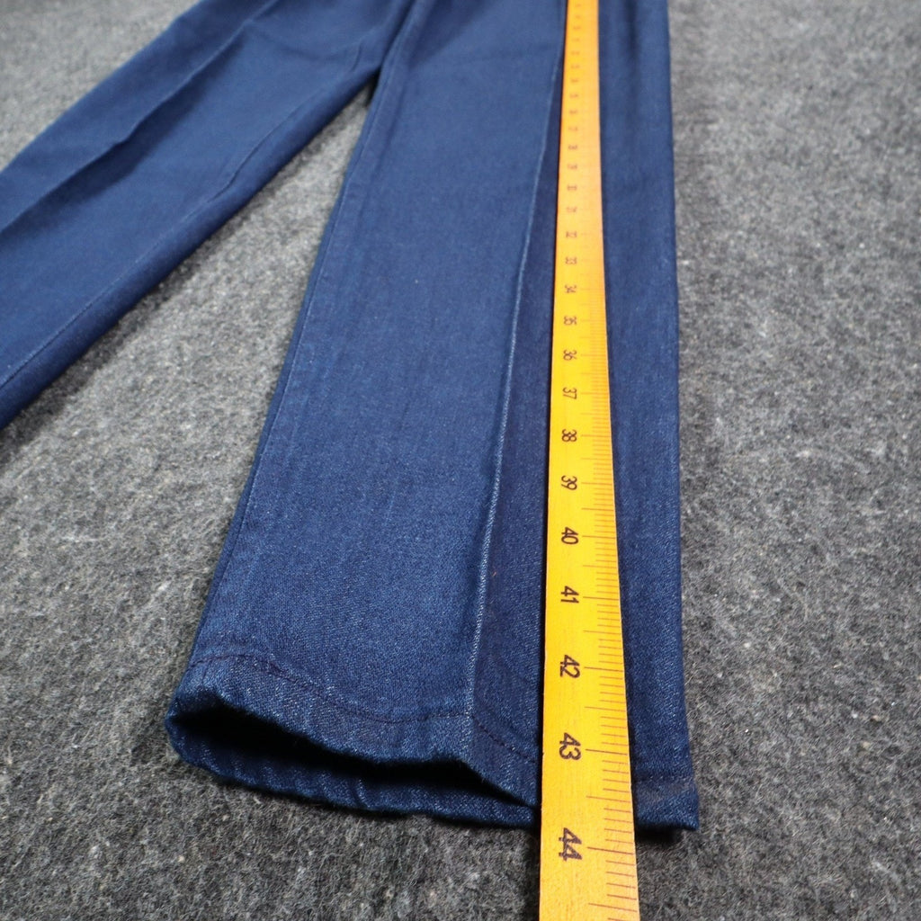 Maverick Pleated Denim Jeans Juniors 7 Vintage 70s Dark Wash USA Made Deadstock