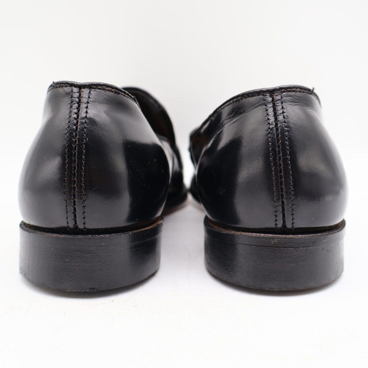 Vintage Cedar Crest Black Leather Moc Toe Slip-On Dress Shoes Boys' 14 Deadstock