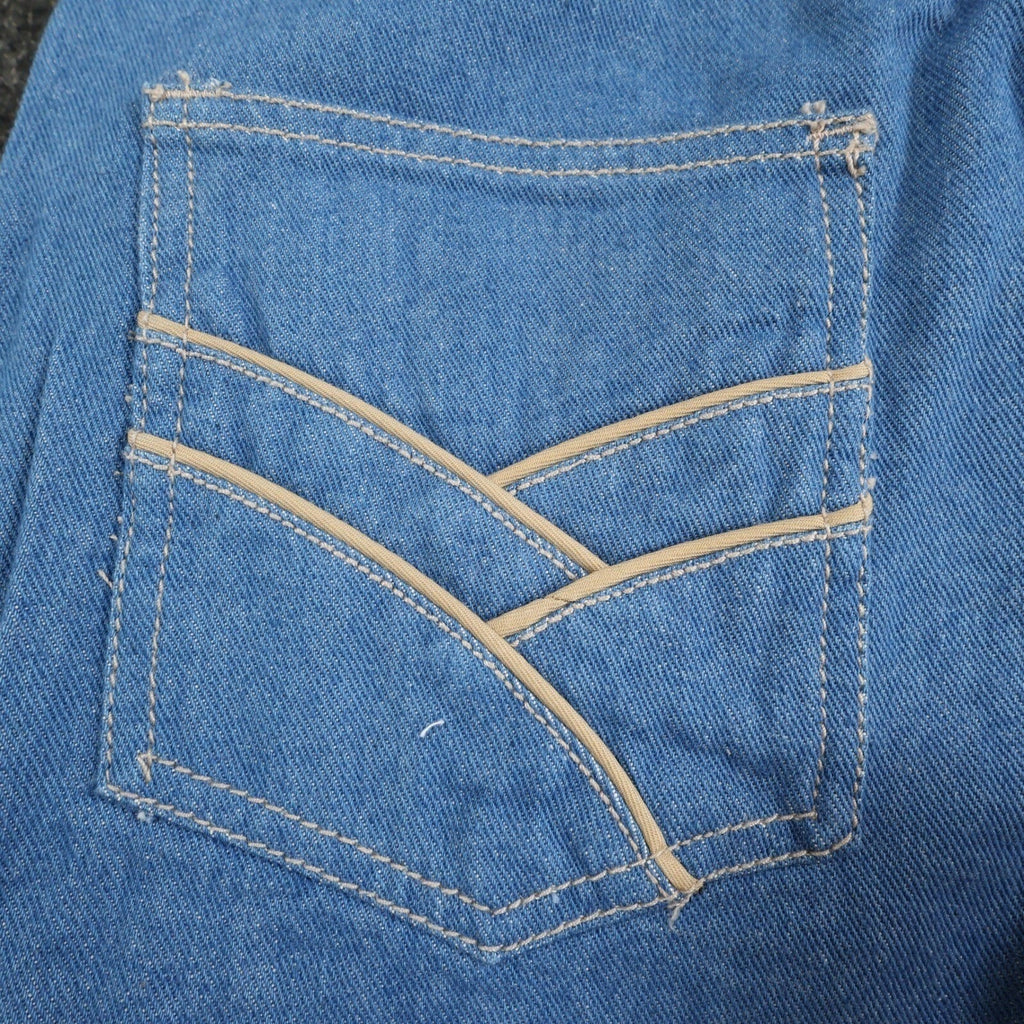 Rump Vintage 70s 80s Bootcut Jeans Mens 32x33 Blue Cotton Denim NOS NWT - take2supply