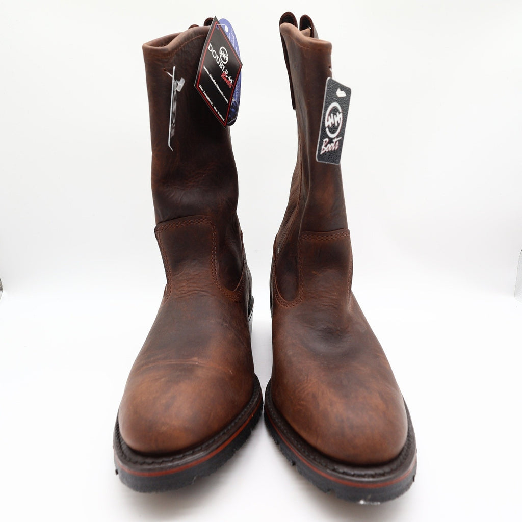 Double-H 11" AG7 Ranch Wellington Mens 10.5 2E Brown Leather NWT 2522