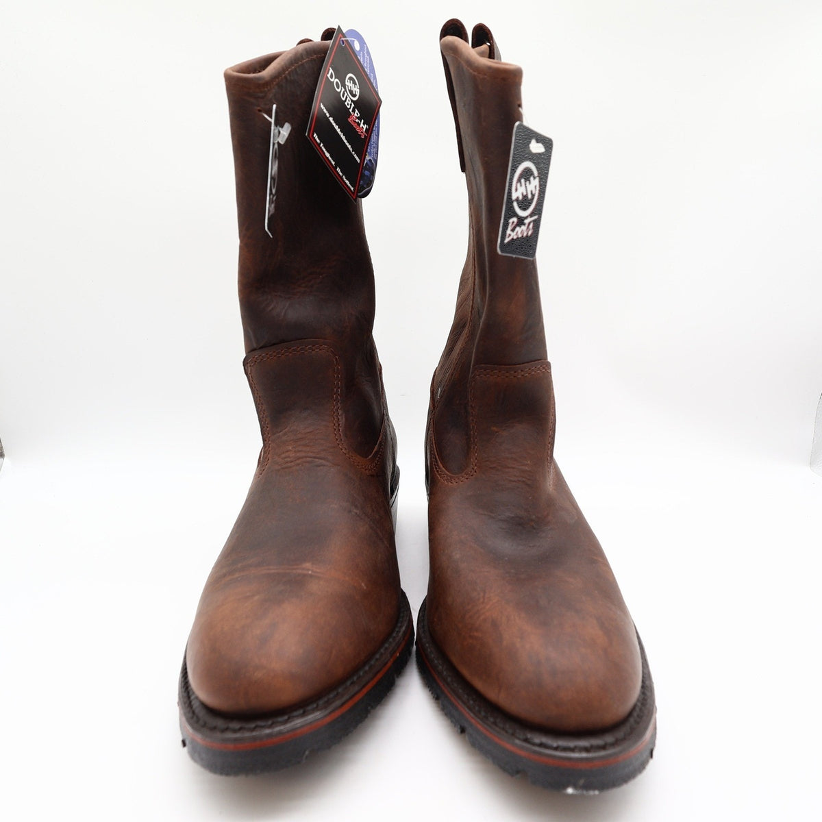 Double-H 11" AG7 Ranch Wellington Mens 10.5 2E Brown Leather NWT 2522