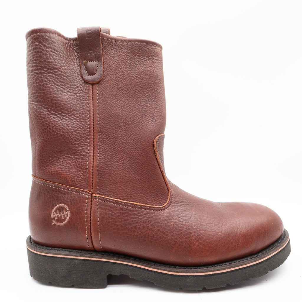 Double-H Boots Steel Toe 10 D Mens Brown Leather Vintage Y2K Work Boots New Box