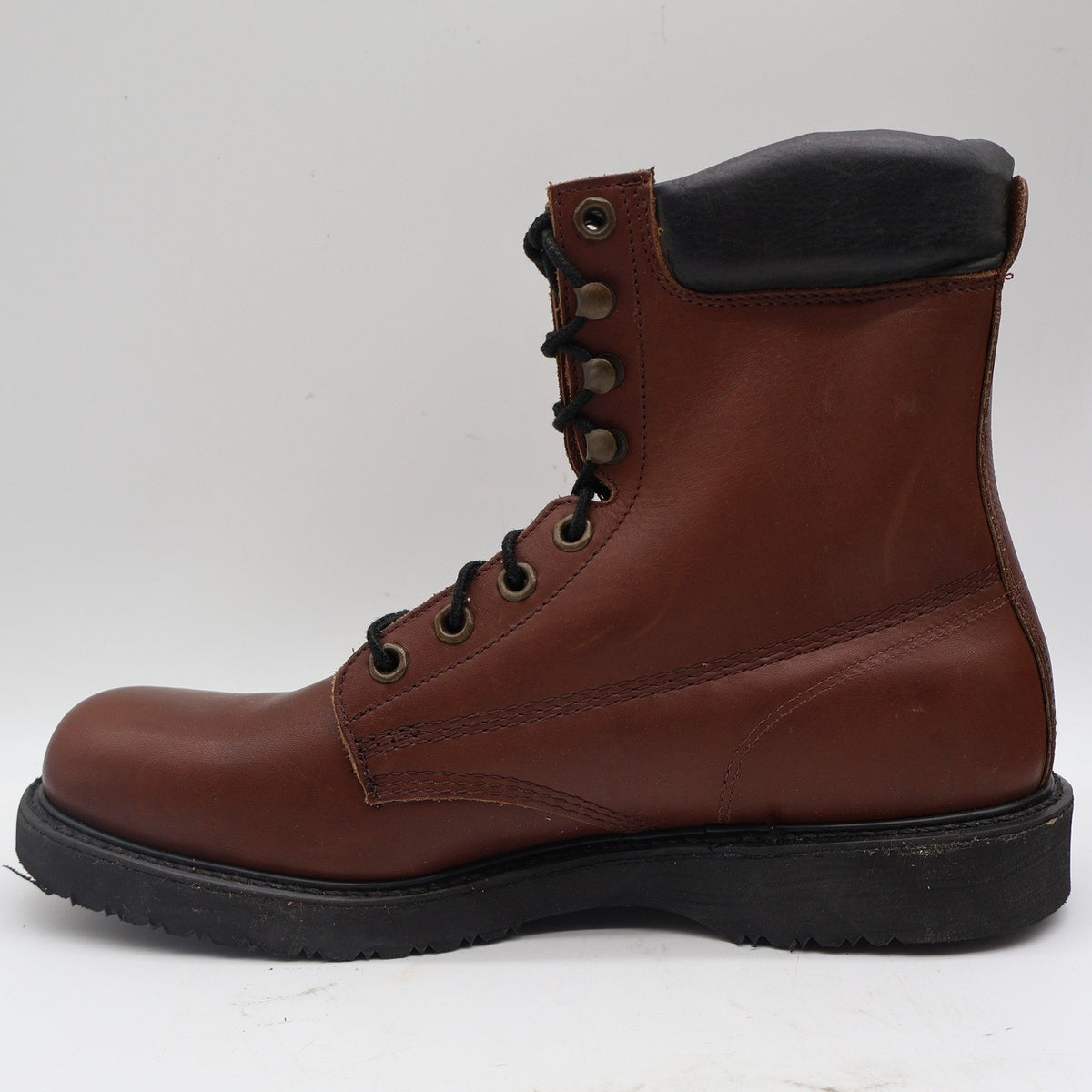 Carolina Work Boots Mens 11 D Vintage Brown Leather Made in USA Stock 895 Y2K