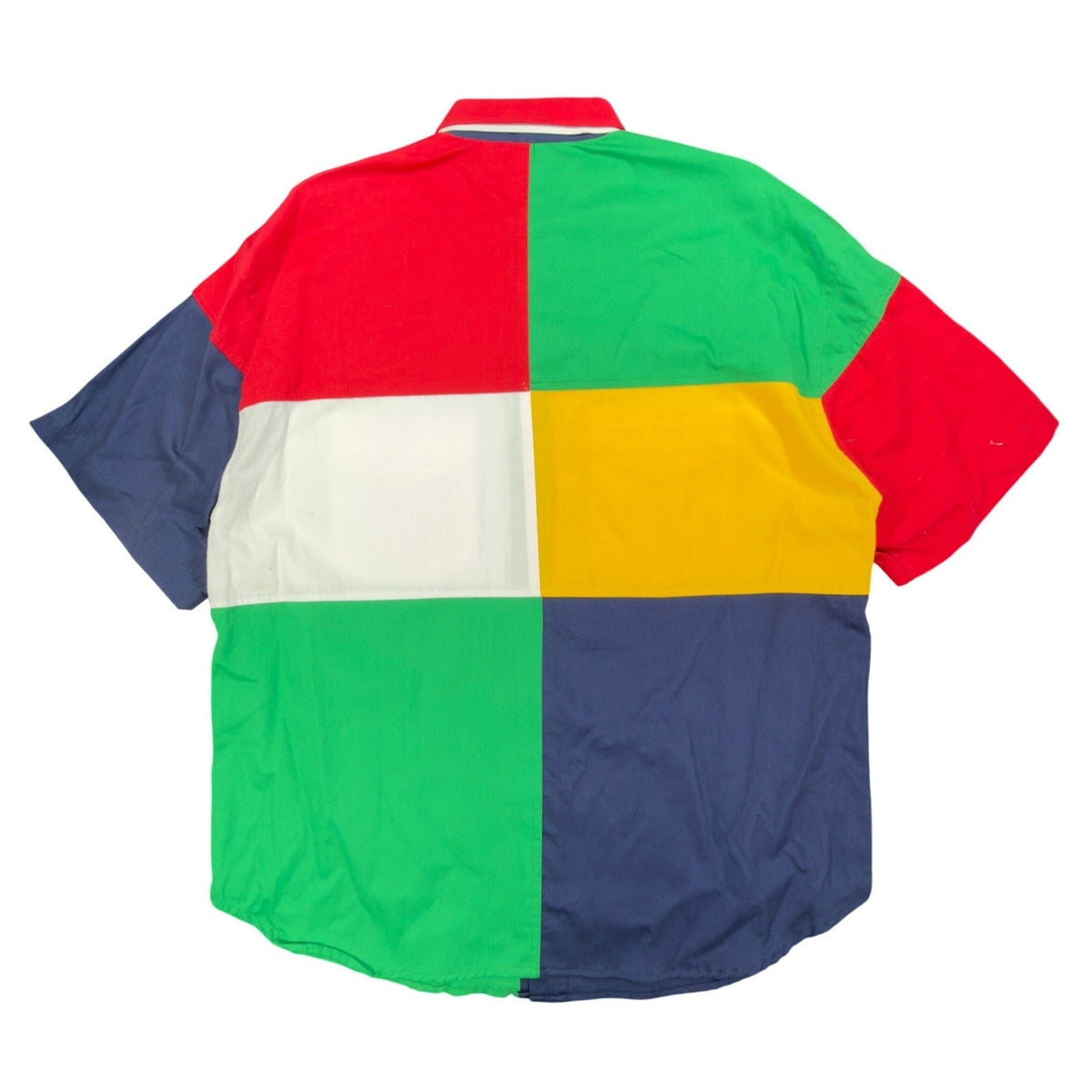 Vintage 90s San Angelo Colorblock Button-Down Shirt Men's Large NWT Deadstock