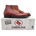 Carolina Work Boots Mens 9.5 D Vintage Made in USA Redwood Leather Stock 348 NEW