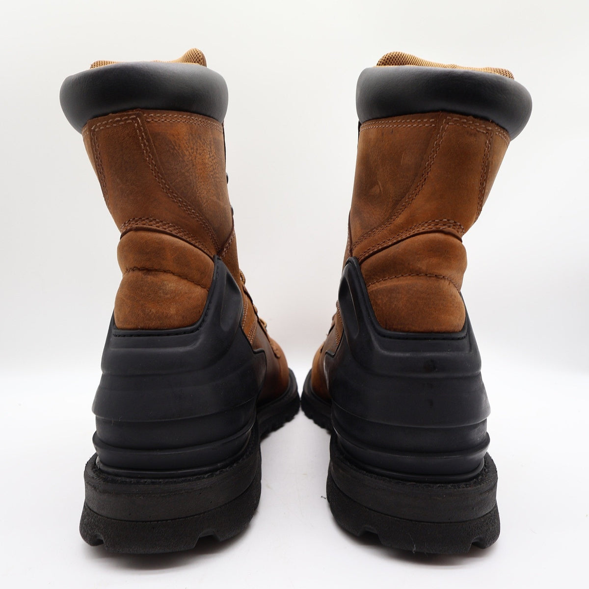 Carhartt Work Boots Mens 10 W Brown Leather Waterproof 8" Lace Up CMW8100 NIB