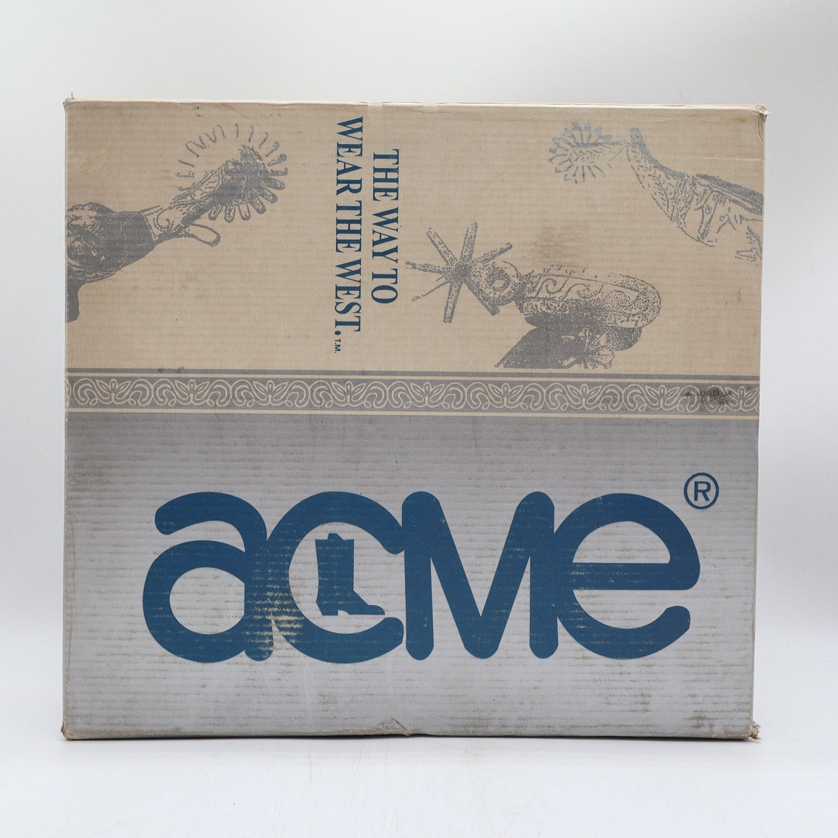 Acme Vintage 80s Distressed Leather Roper Cowboy Boots Men 6 D Box NOS
