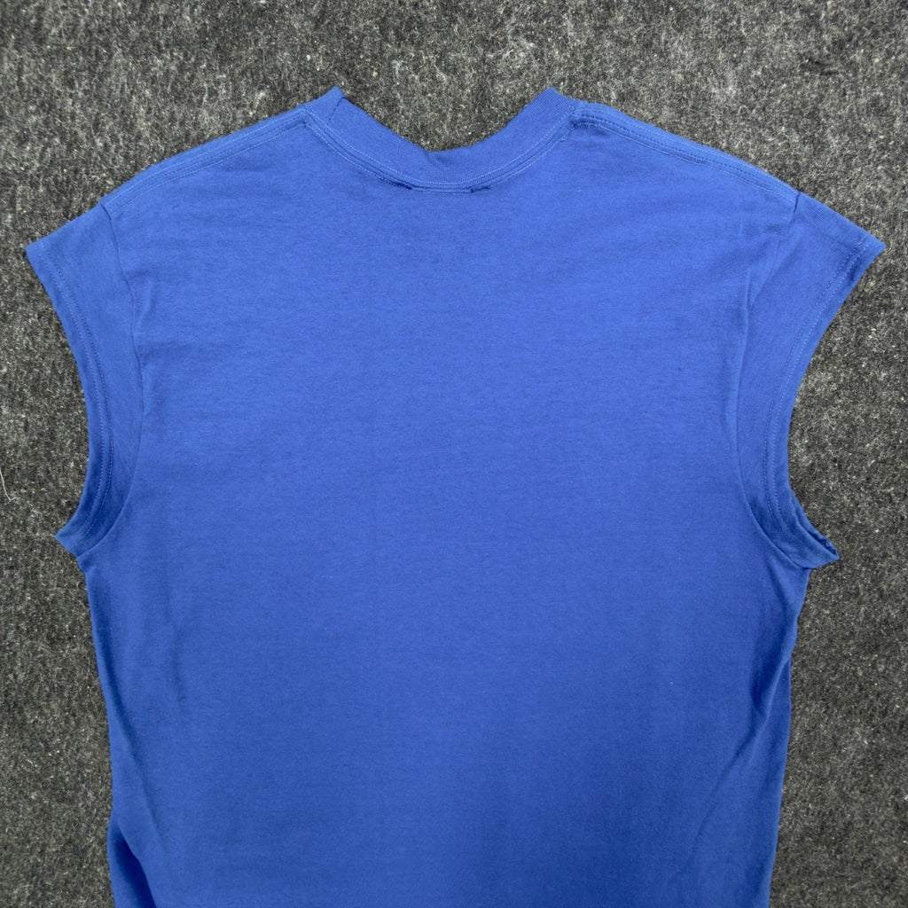 Y2K Nike Center Swoosh Sleeveless Basketball Shirt Men's Medium Blue NWT