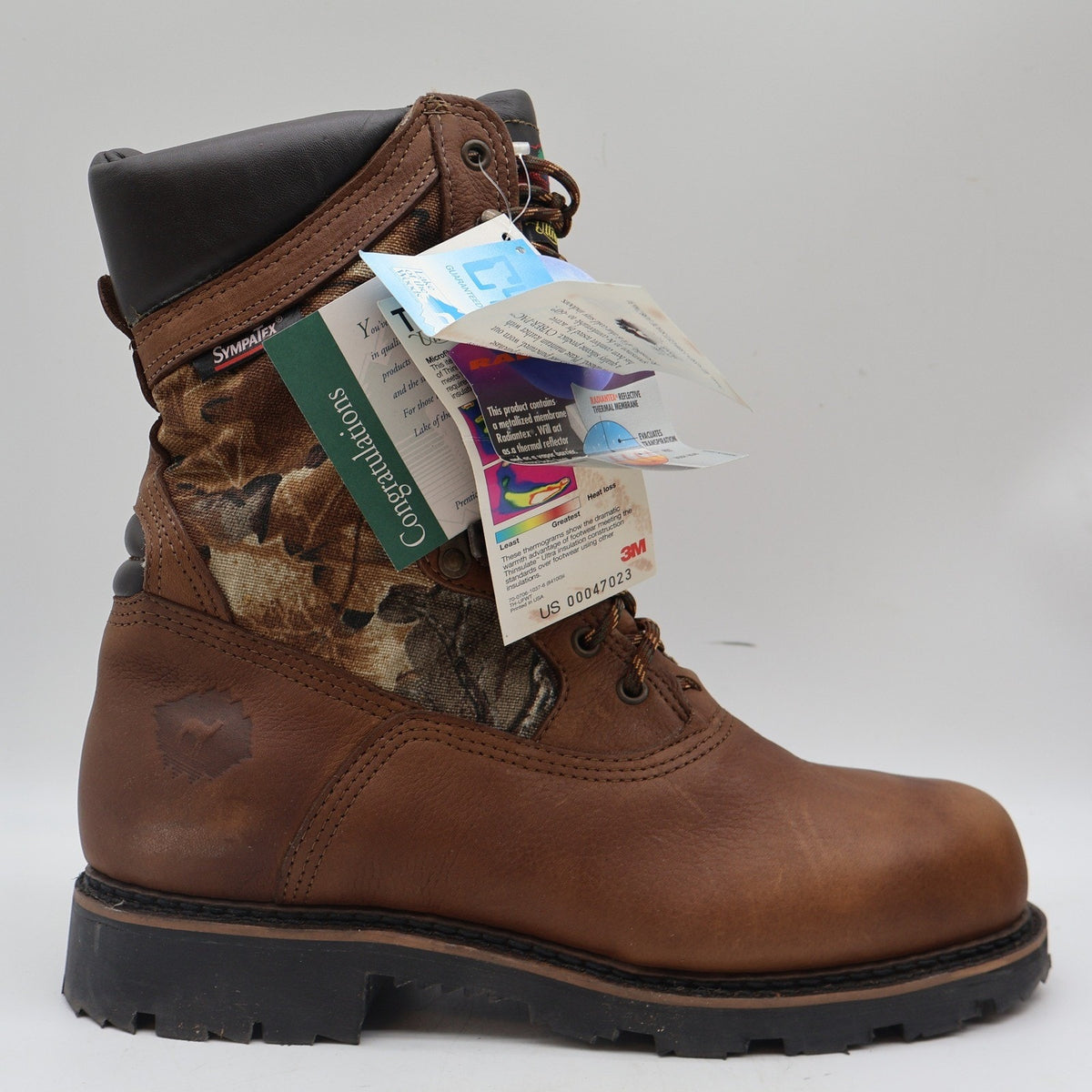 Lake of the Woods Hunting Boots Mens 9.5 D Vintage USA Camo 800g Thinsulate 5263 - take2supply