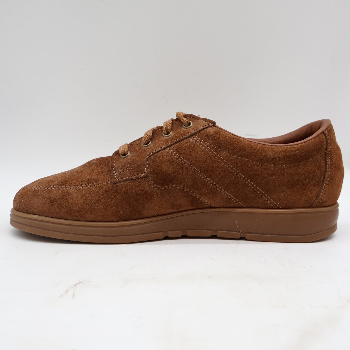 Vintage 90s Hush Puppies Cosmo Chestnut Suede Oxfords Men's 8M USA Deadstock