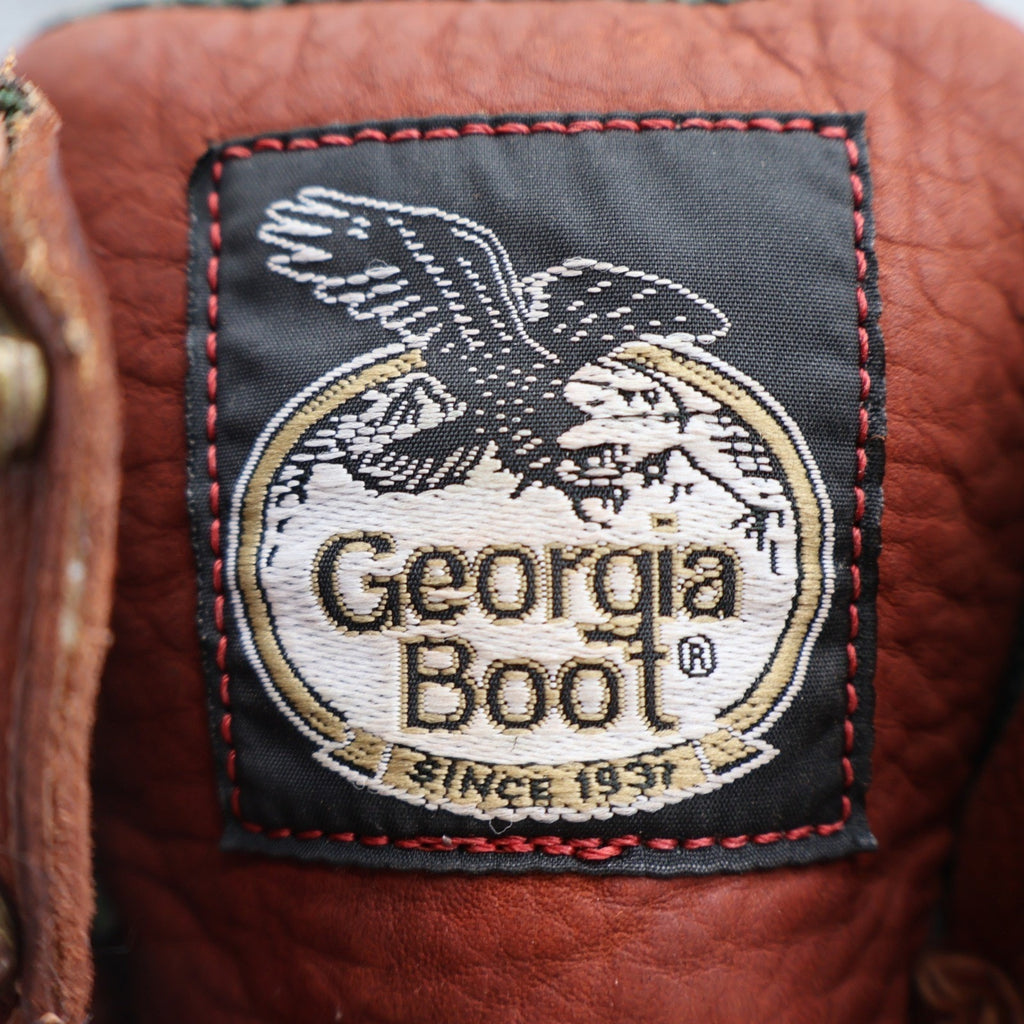 Georgia Boot Hammer Work Boot Mens 9.5 Brown Leather Steel Toe Waterproof G8388