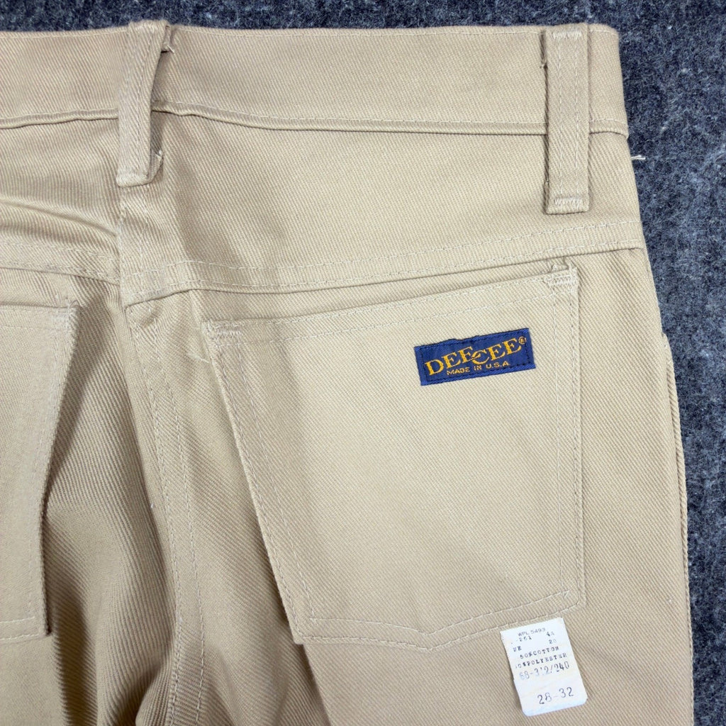 Dee Cee Vintage 70s Work Pants Mens 28x32 Tan Cotton Blend NEW Made in USA