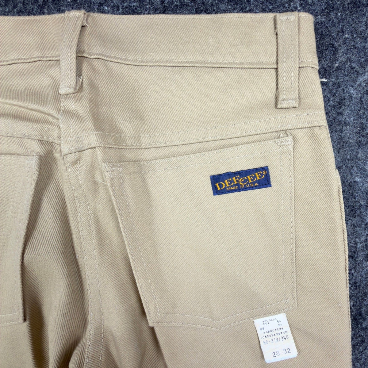 Dee Cee Vintage 70s Work Pants Mens 28x32 Tan Cotton Blend NEW Made in USA