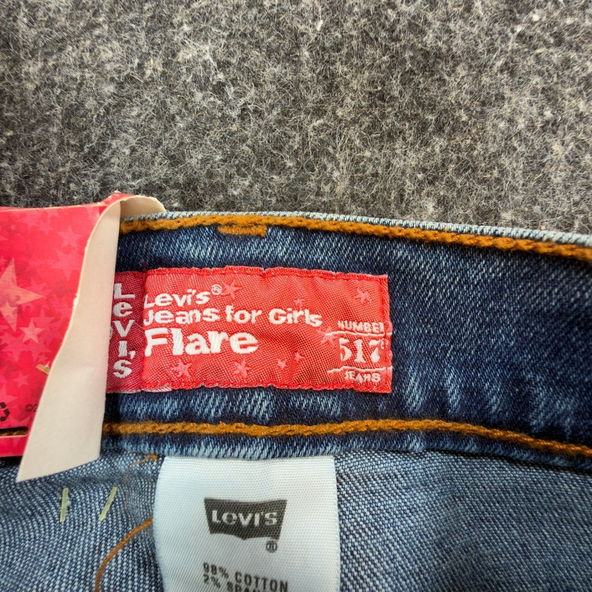 Levi's Vintage Y2K 517 Flare Jeans Girls Size 8 Slim Blue Denim NOS - take2supply