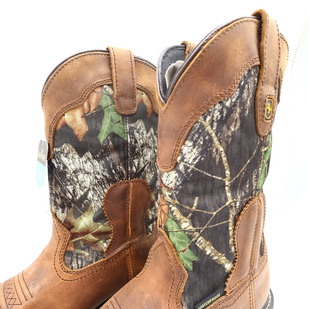 Dan Post Camo Waterproof Western Work Boots Men 10 D Brown Leather NWT Box