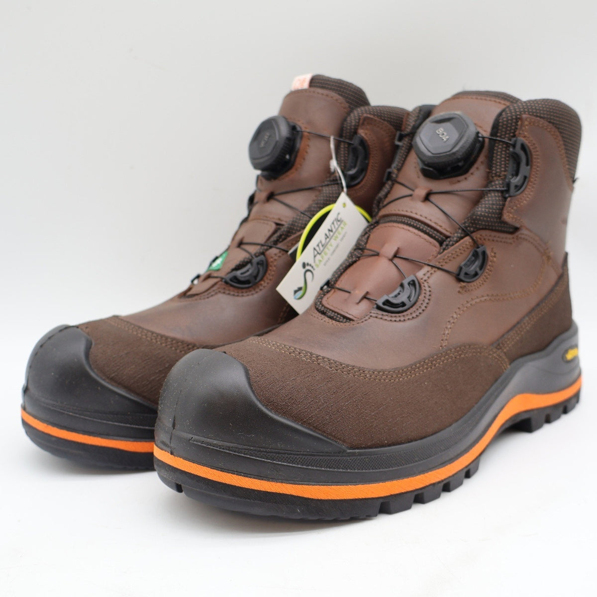 Grisport Atlantic Safety Wear BOA Wolf Boots Mens 10 Brown Leather Waterproof EH