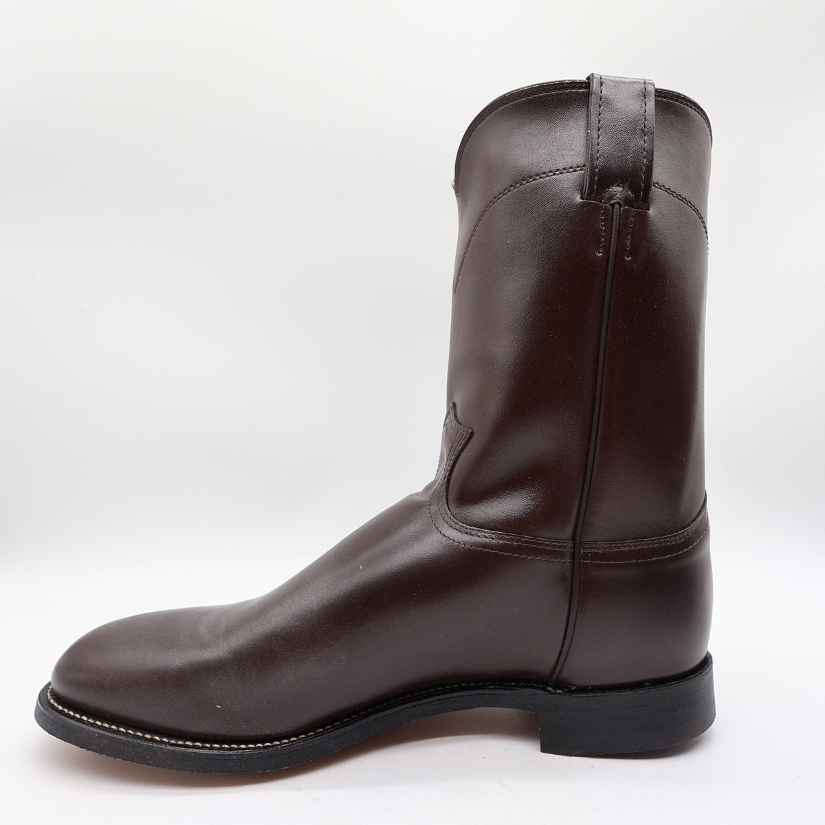 Justin Vintage Cowboy Boots Mens 11 D Brown Leather Deadstock 3132M