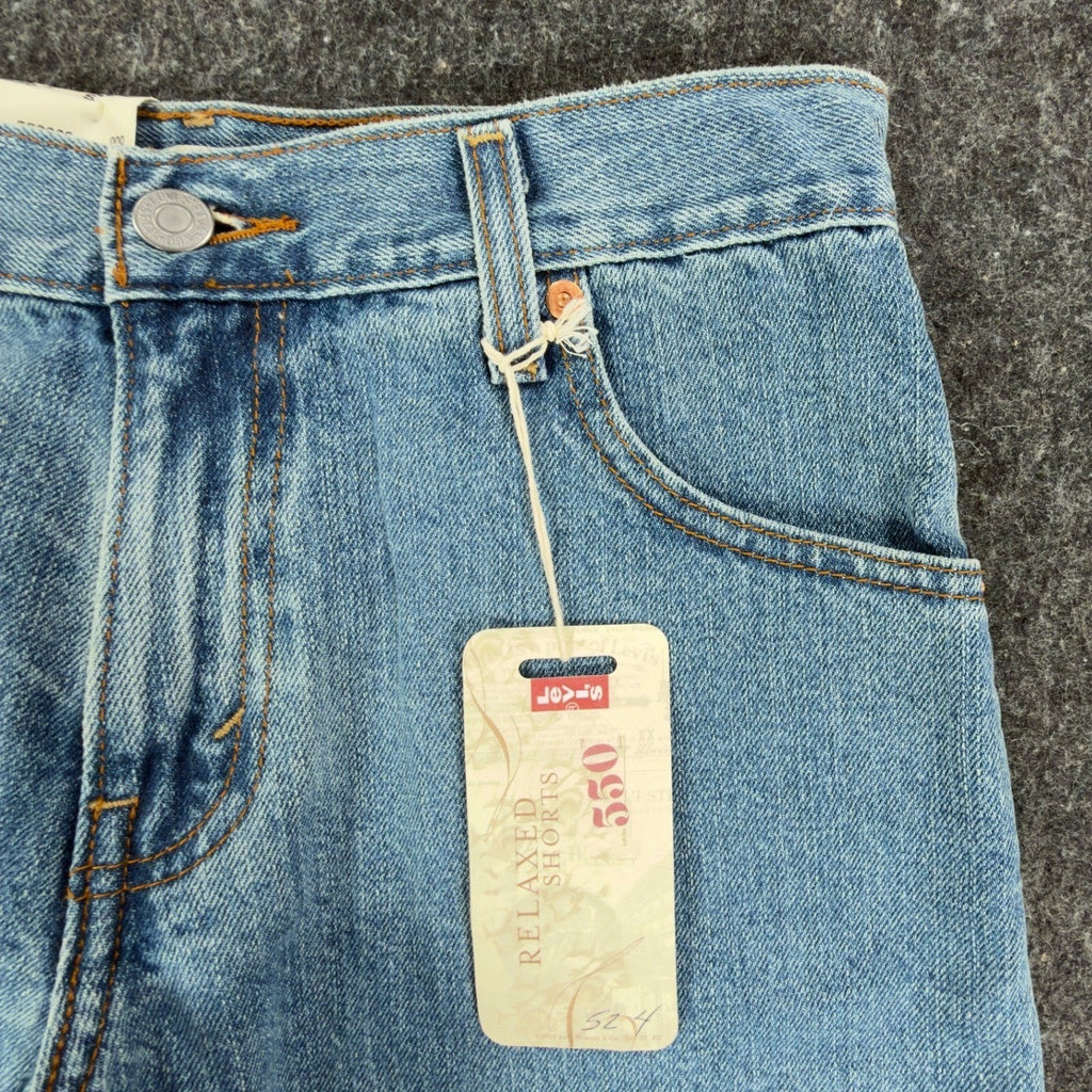 Levi's Y2K 550 Relaxed Shorts Misses 4 Blue Cotton Denim NWT Deadstock