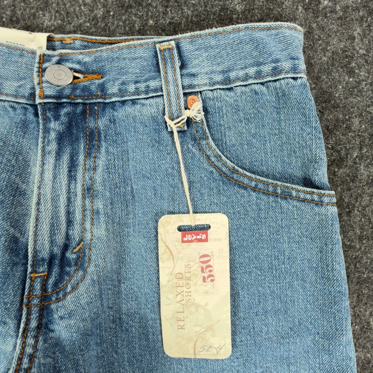 Levi's Y2K 550 Relaxed Shorts Misses 4 Blue Cotton Denim NWT Deadstock