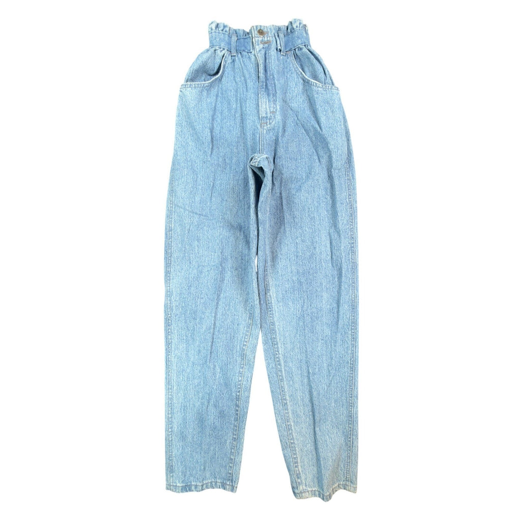Lee Vintage 80s Islander Jeans Womens 7 Med Blue Denim Elastic High Waist NWT