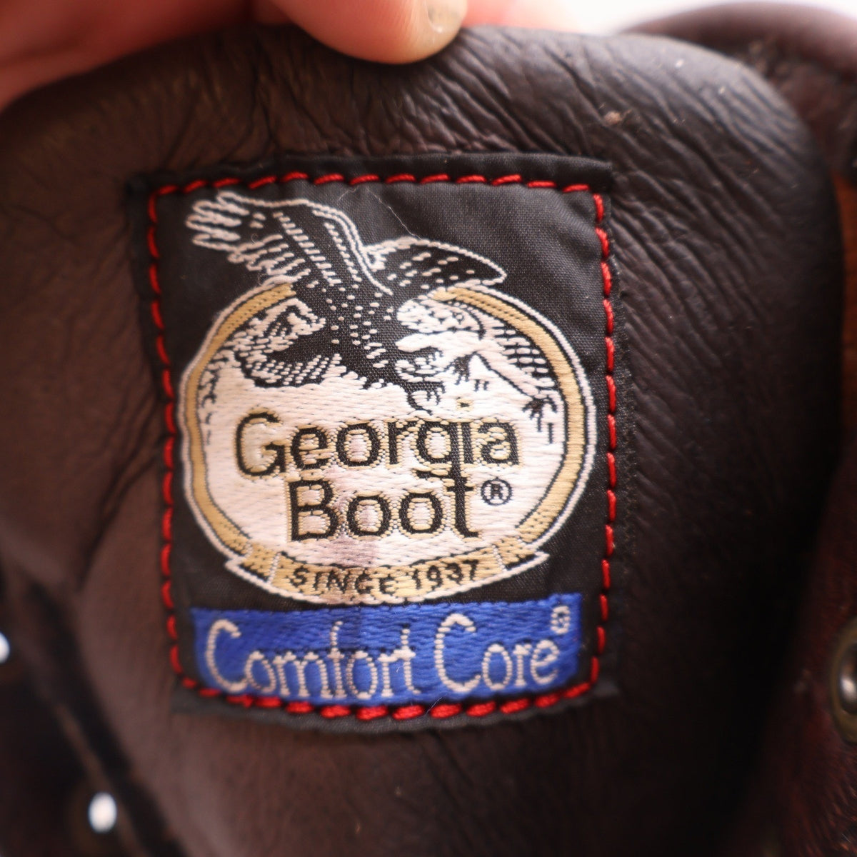 Georgia Boot Carbo-Tec 8 Work Boots Mens 11 Brown Leather Steel Safety Toe G8945