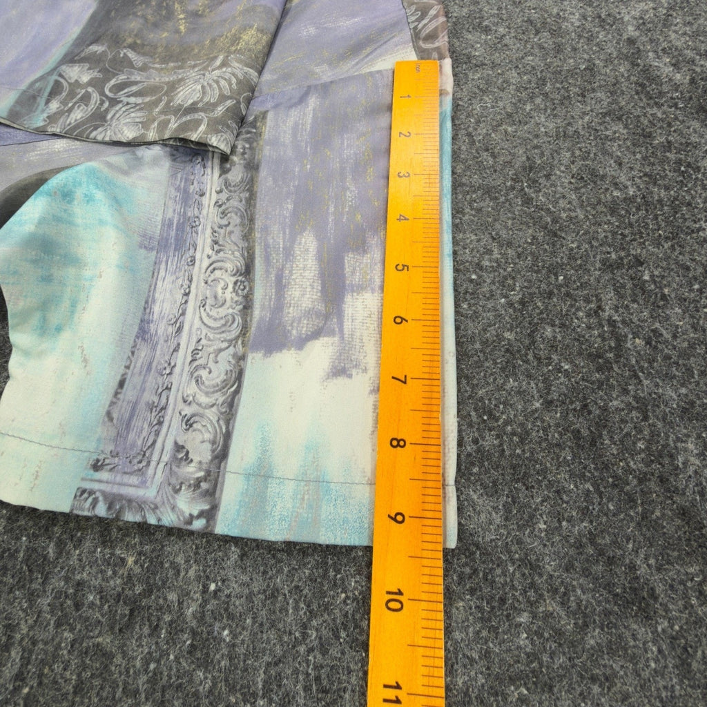 Vintage 90s Fulton Street Shirt Works Purple Abstract Print Shirt Men's Medium USA