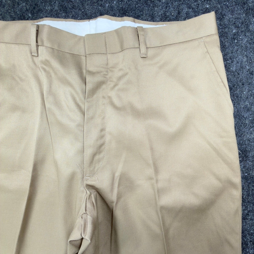 Elderado Vintage 70s Dress Pants Mens 34x32 Tan Twill Slacks Excellent - take2supply