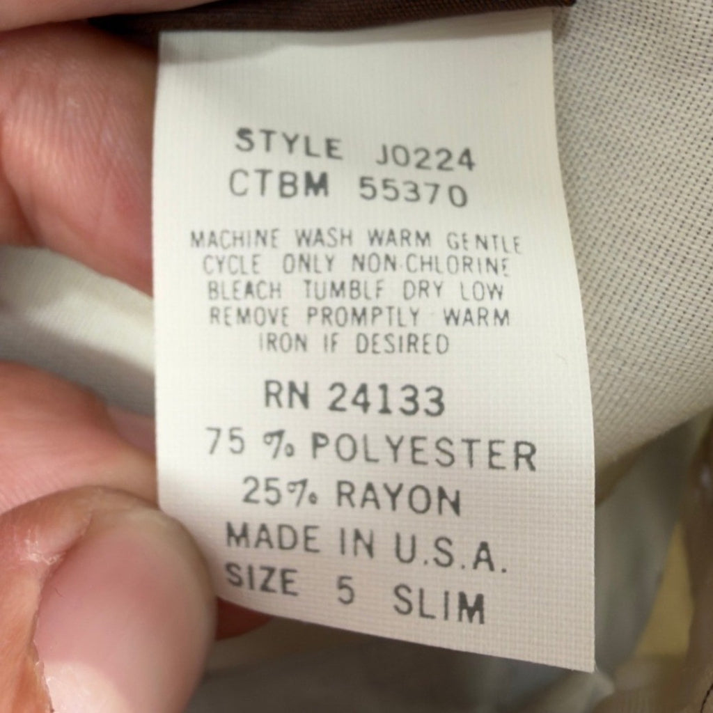 John Henry Vintage 80s Pleated Dress Pants Boys 5 Slim Gray Poly Rayon NWT - take2supply