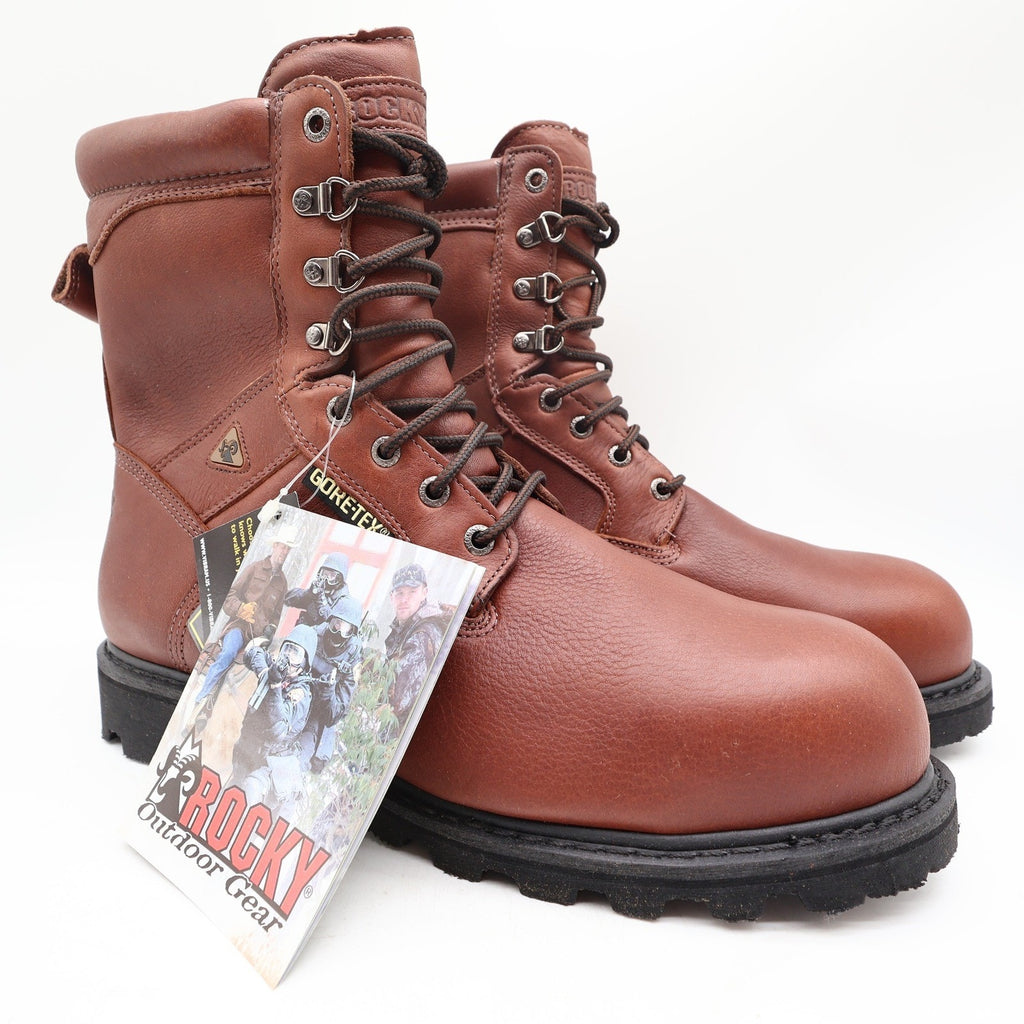 Rocky 6224 Steel Toe Ranger Mens 12 M Brown Leather Gore-Tex Work Boots NWT