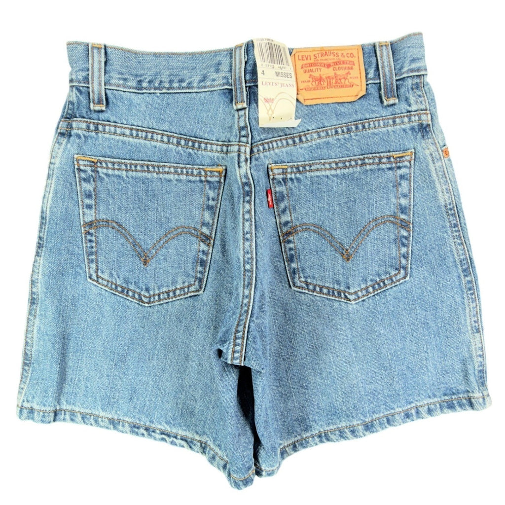 Levi's Y2K 550 Relaxed Shorts Misses 4 Blue Cotton Denim NWT Deadstock