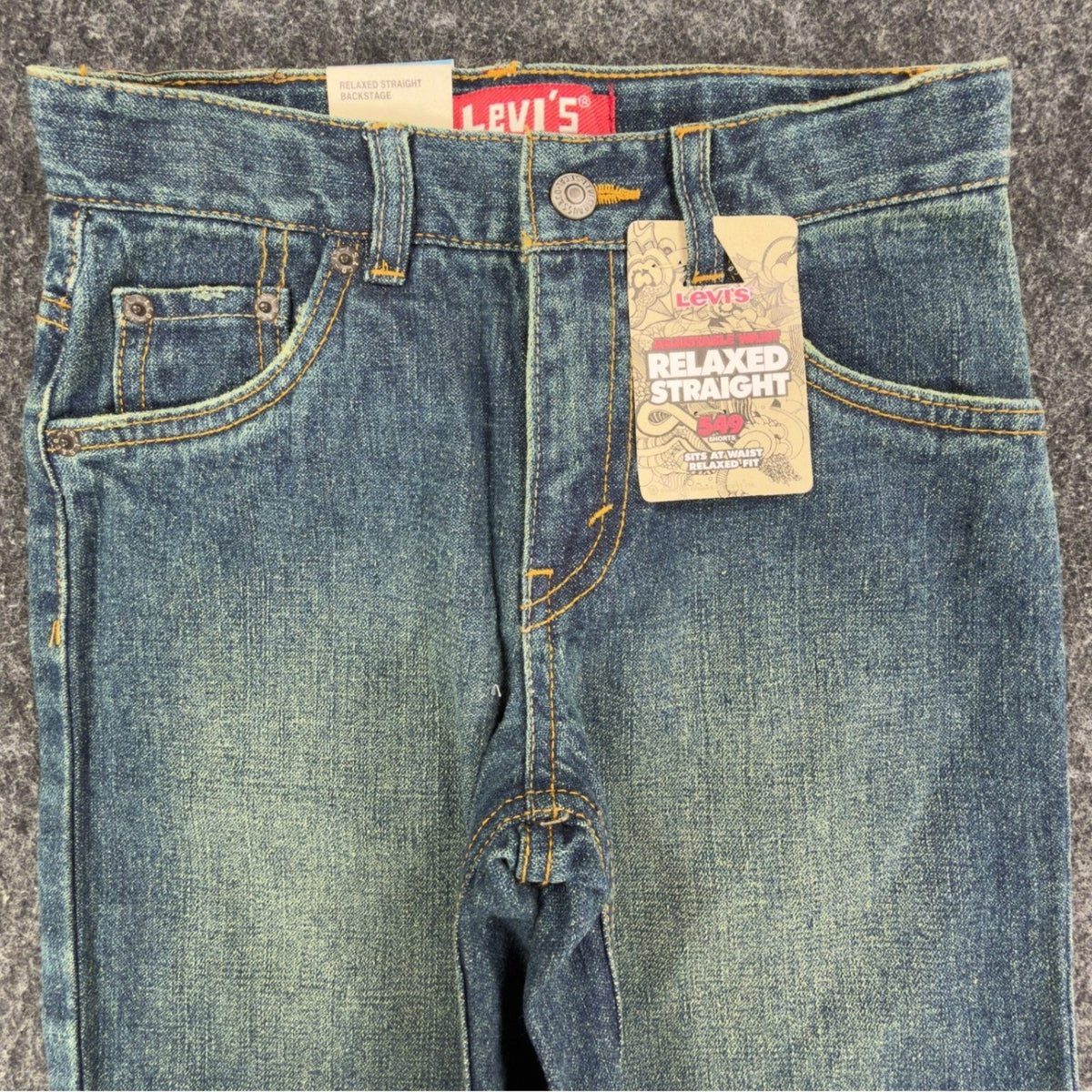 Levi's Y2K 549 Relaxed Straight Jean Shorts Boys 7 Reg Blue Denim NWT