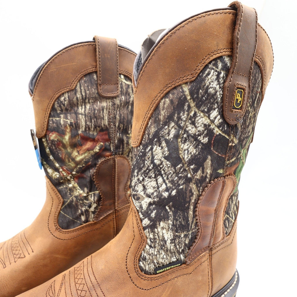 Dan Post Camo Waterproof Western Work Boots Men 9 D Brown Leather NWT Box