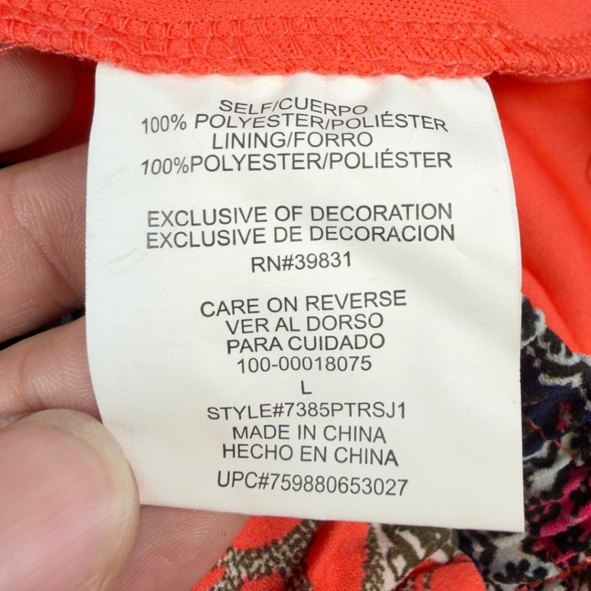 My Michelle Modern Indies Rock Paisley Shorts Juniors L Pink Orange NWT