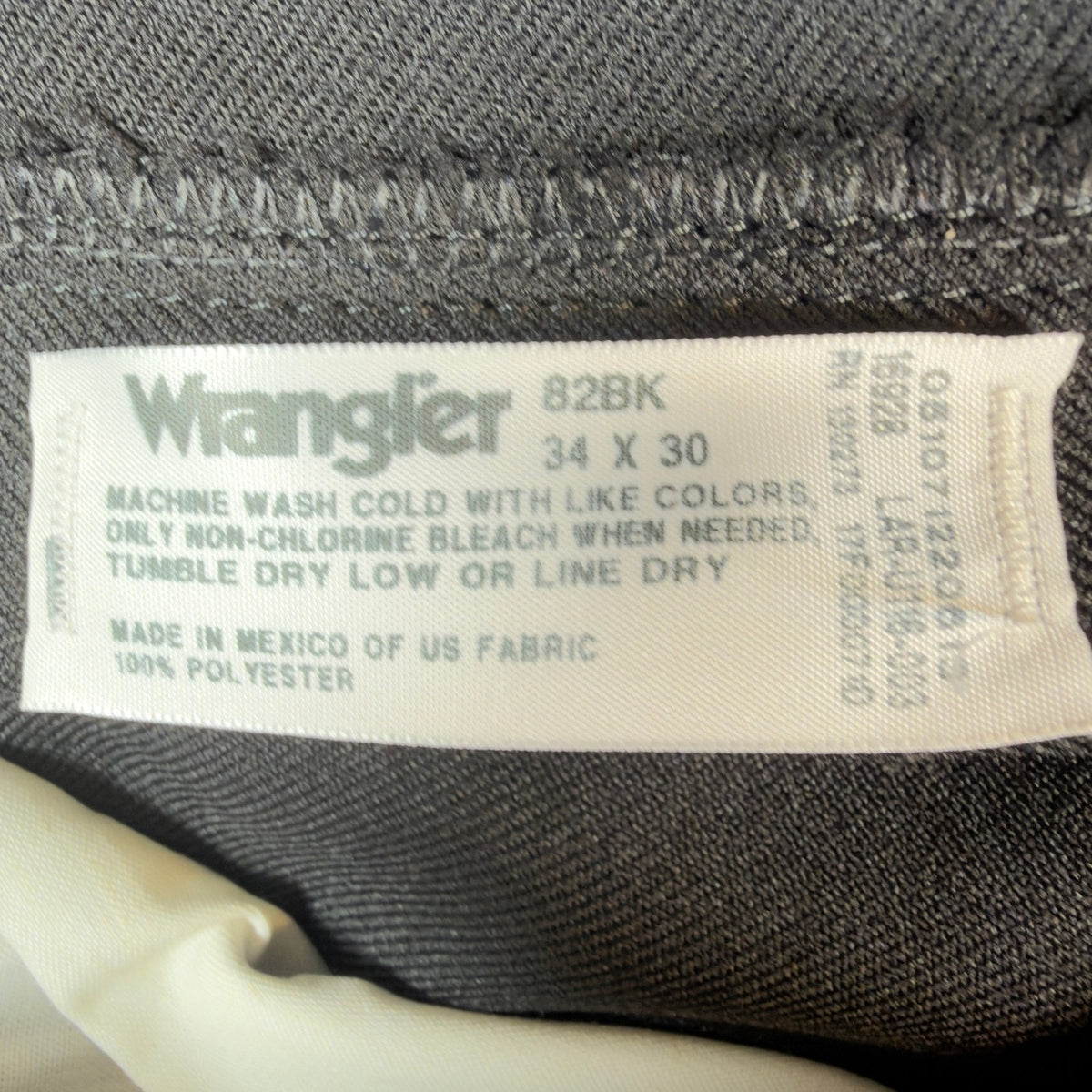 Wrangler Mens Y2K Wrancher Bootcut Dress Pants 34x30 Black Polyester NWT 82BK