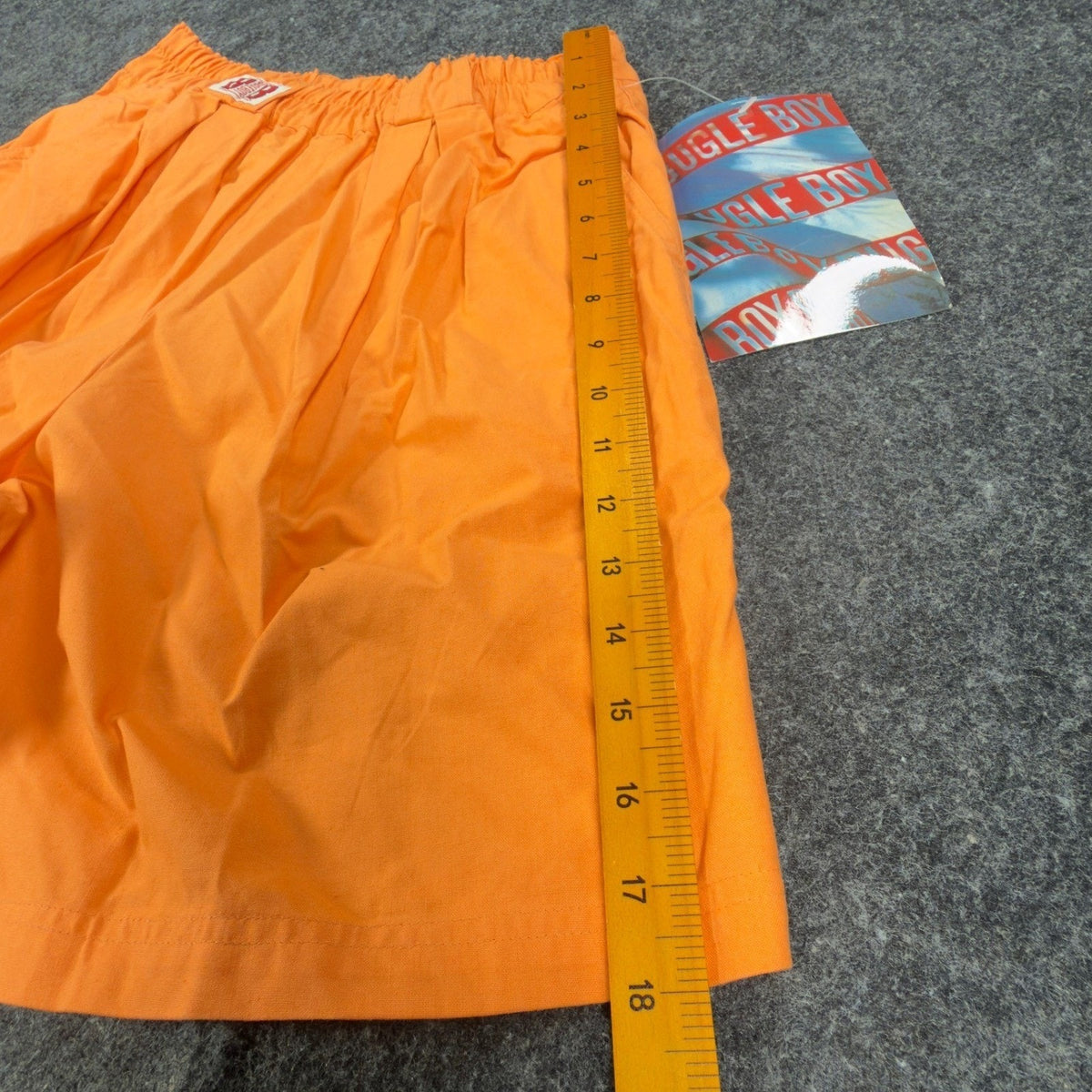 Bugle Boy Vintage 90s Shorts Womens 7 Orange Elastic Waist Pleated NWT