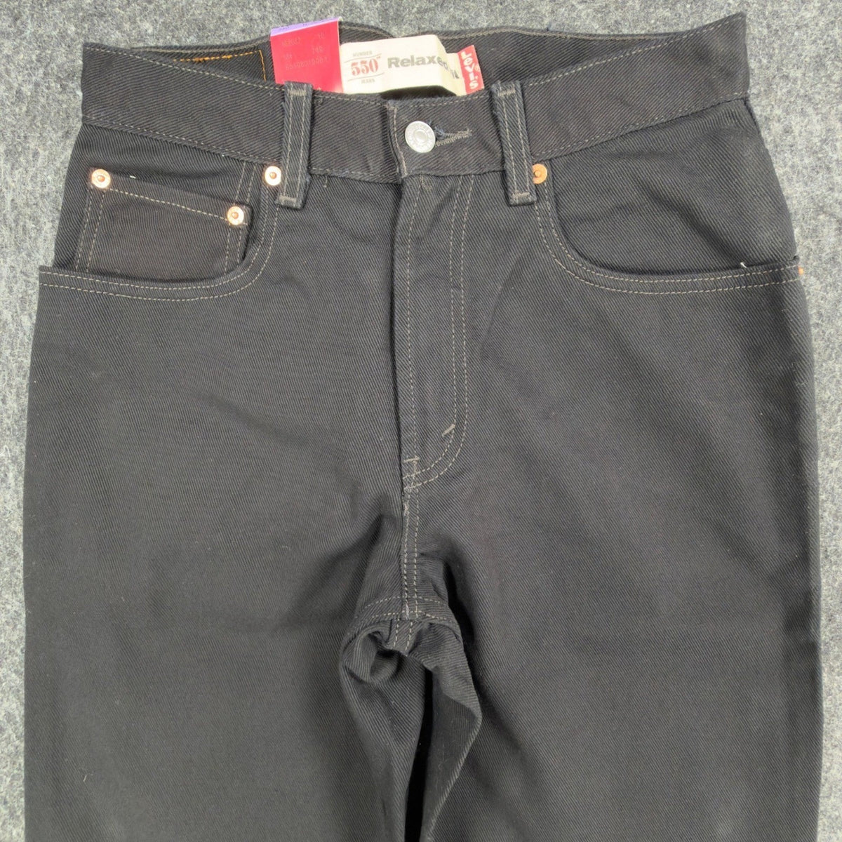 Levi's Y2K 550 Relaxed Fit Jeans Boys 29x30 Black Cotton Deadstock NWT