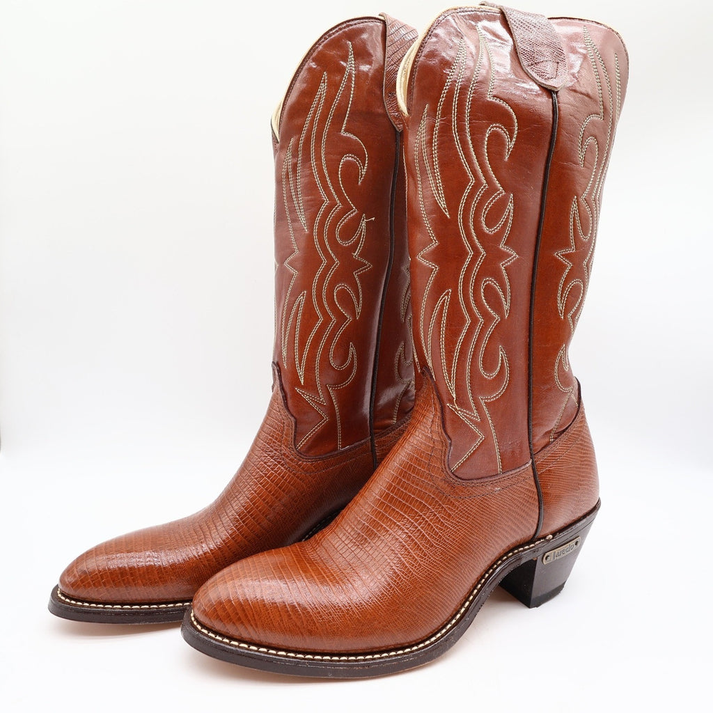 Laredo Vintage 900 Western Boots Women 10 B Brown Lizard Print NWT Deadstock - take2supply