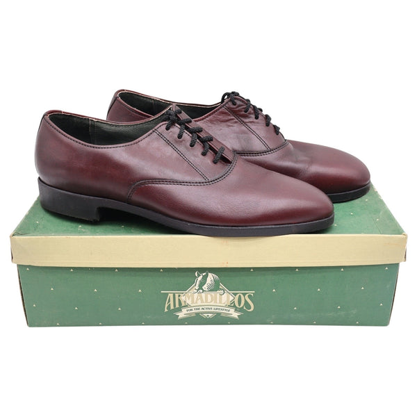 Vintage Armadillos Stanford II Burgundy Leather Oxfords Men's 10M USA Made New