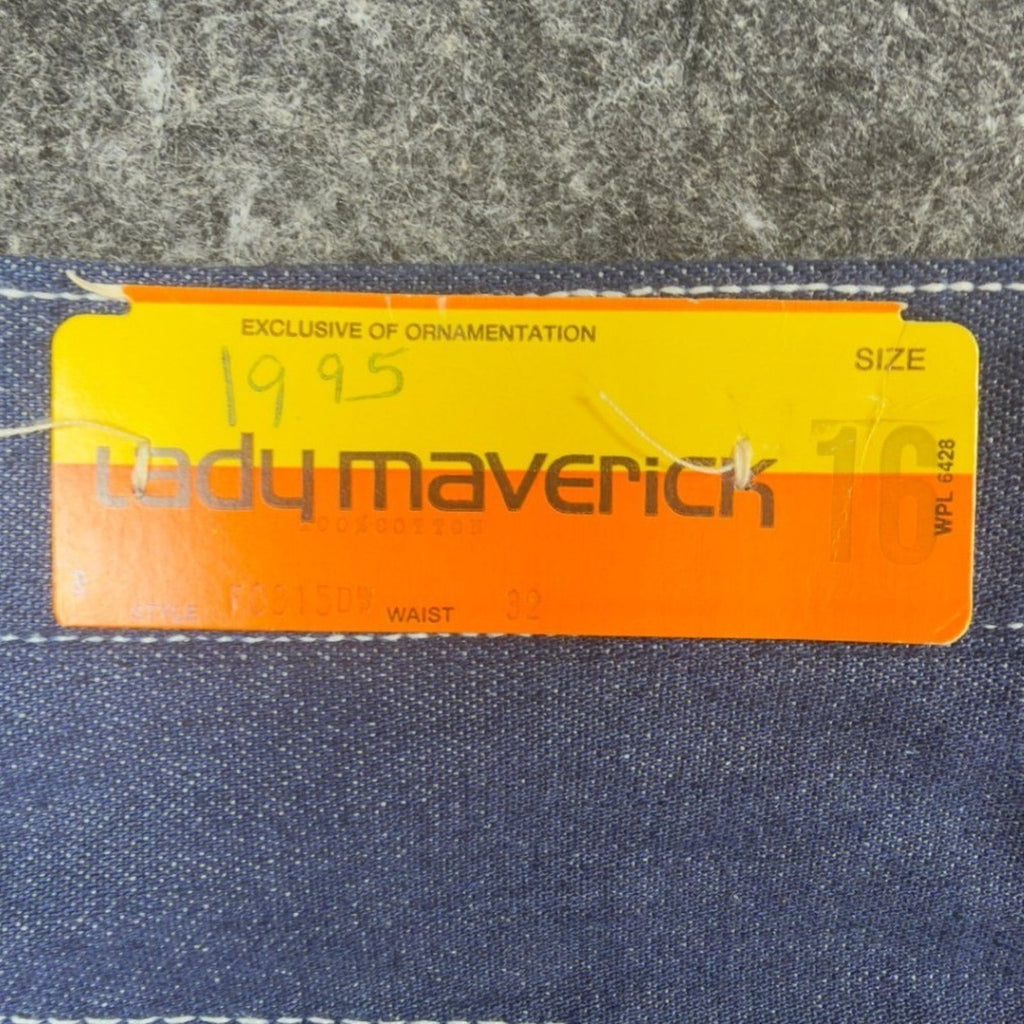 Lady Maverick Vintage 70s Jeans Misses 16 Blue Cotton High Rise NWT USA Made
