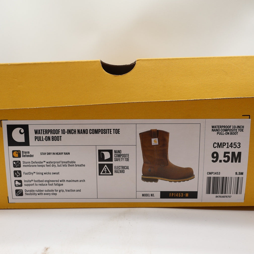 Carhartt Work Boots Mens 9.5 M Pull-On Waterproof Composite Toe CMP1453 NIB - take2supply