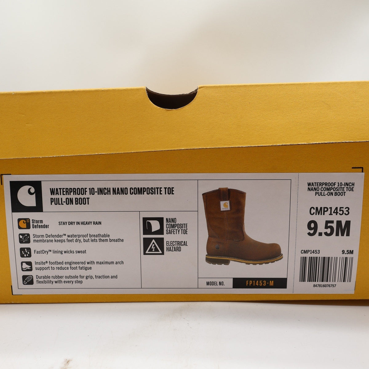 Carhartt Work Boots Mens 9.5 M Pull-On Waterproof Composite Toe CMP1453 NIB - take2supply