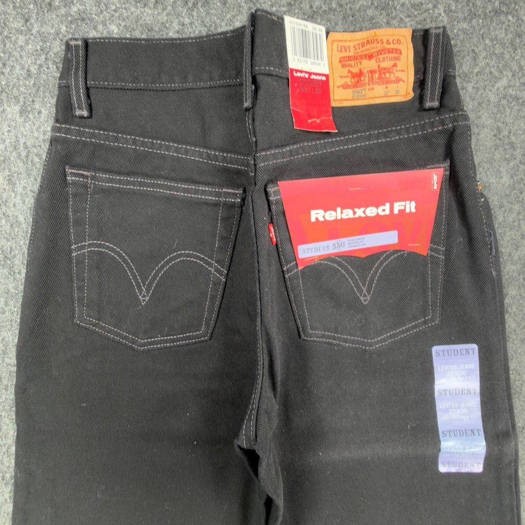 Levi's 550 Y2K Student Relaxed Fit Jeans Boys 27x30 Black Denim NWT Vintage 2004