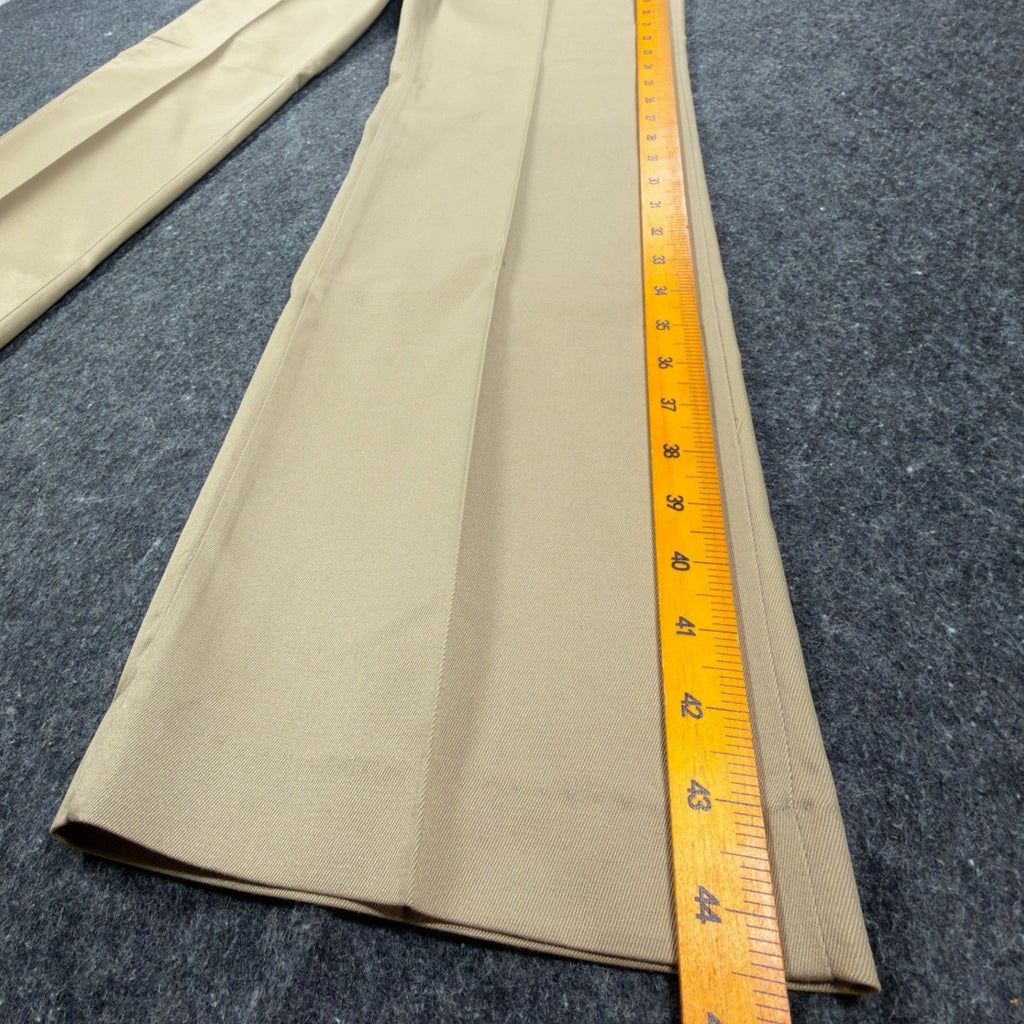 Elderado Vintage 70s Dress Pants Mens 34x32 Tan Twill Slacks Excellent - take2supply